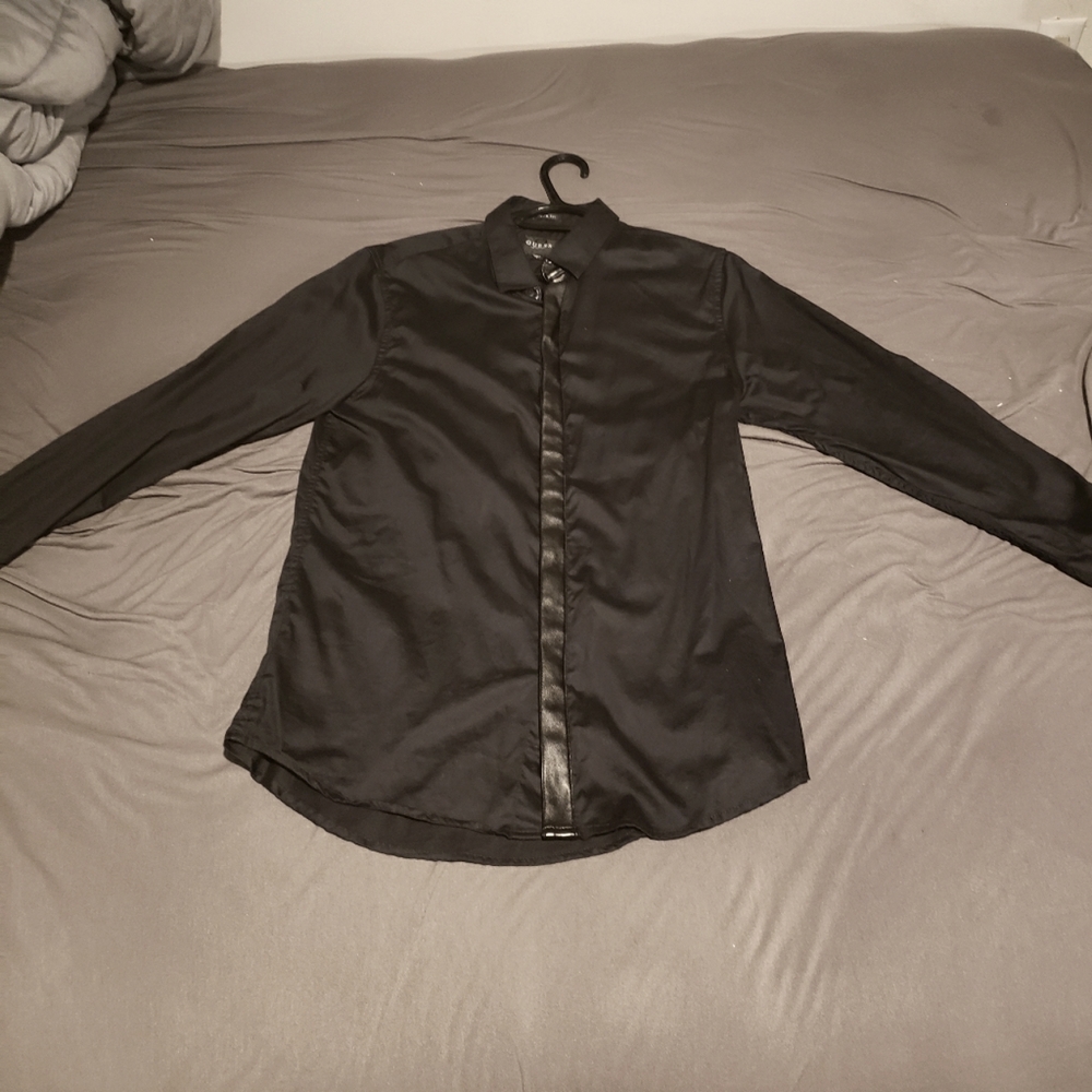 Men's black dress shirt
